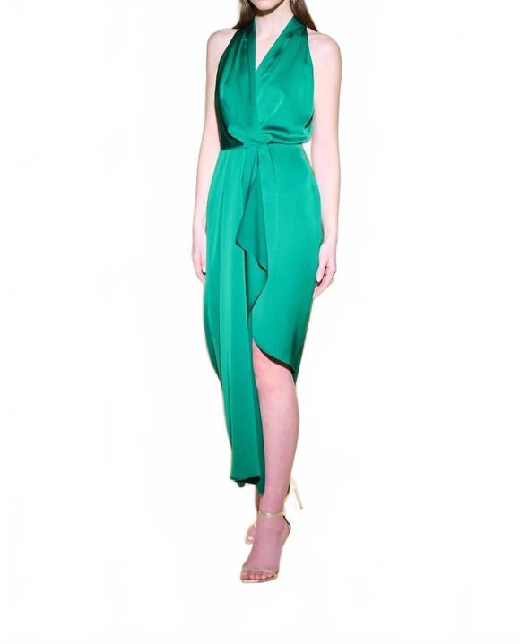 JOSEPH RIBKOFF Dresses & Skirts - NEW JOSEPH RIBKOFF halter neck dress with cascade detail in emerald